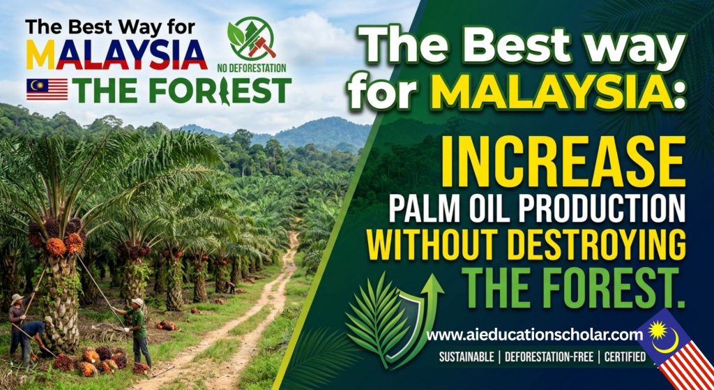 The Best way for Malaysia: Increase the Production of Palm oil without destroying the forest.